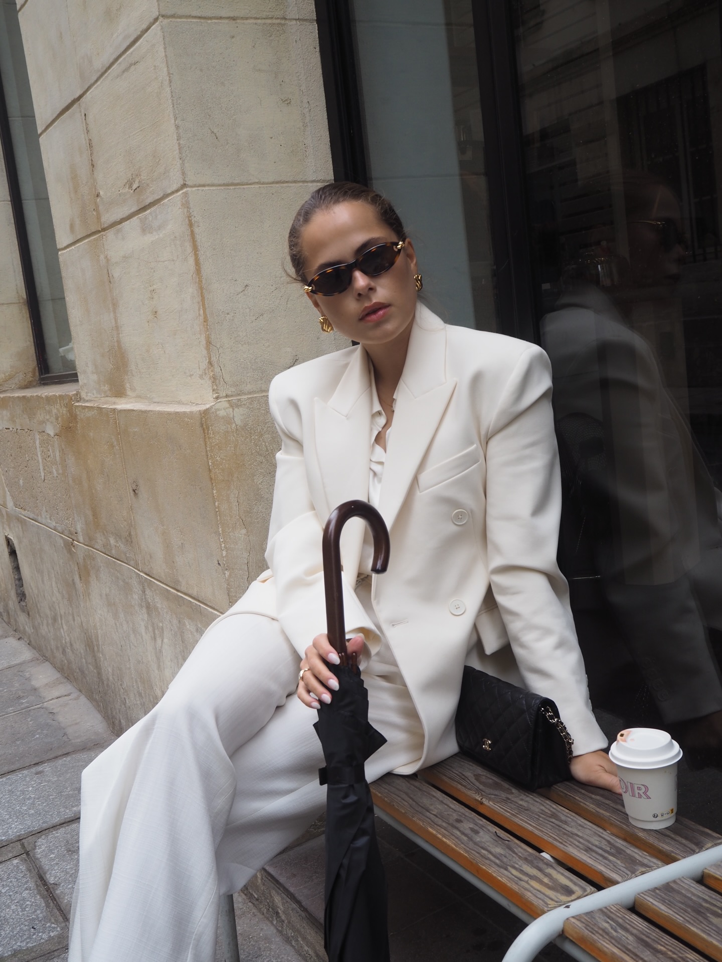 Coffee grab in Paris, as usual. New favorite spot, Café Noir. 🤍

#paris #pariscafe #café #coffee #parisianstyle